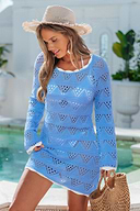 Amaze Blue Cover-Up Mini Dress