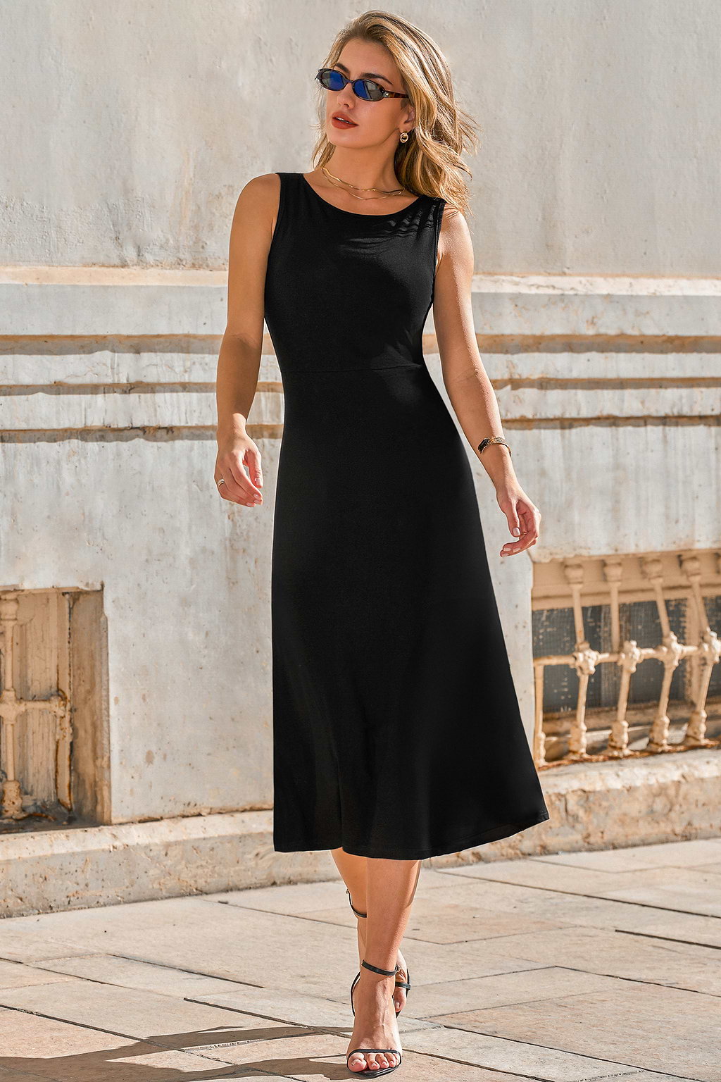 Abito midi nero Major Change