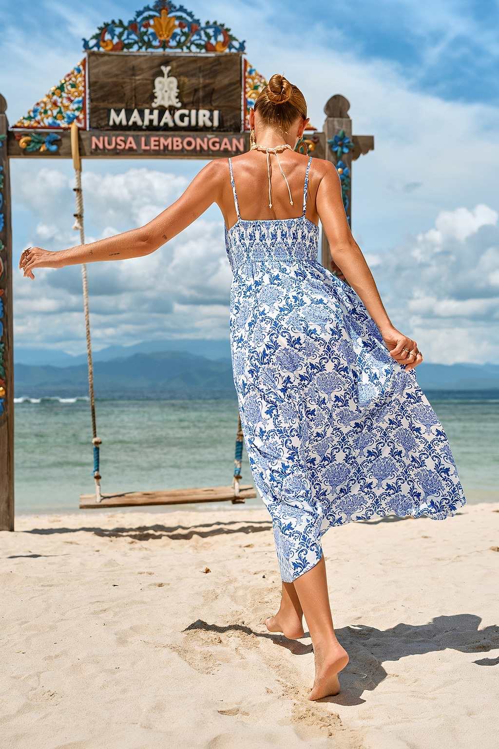 Abito midi decorato incandescente