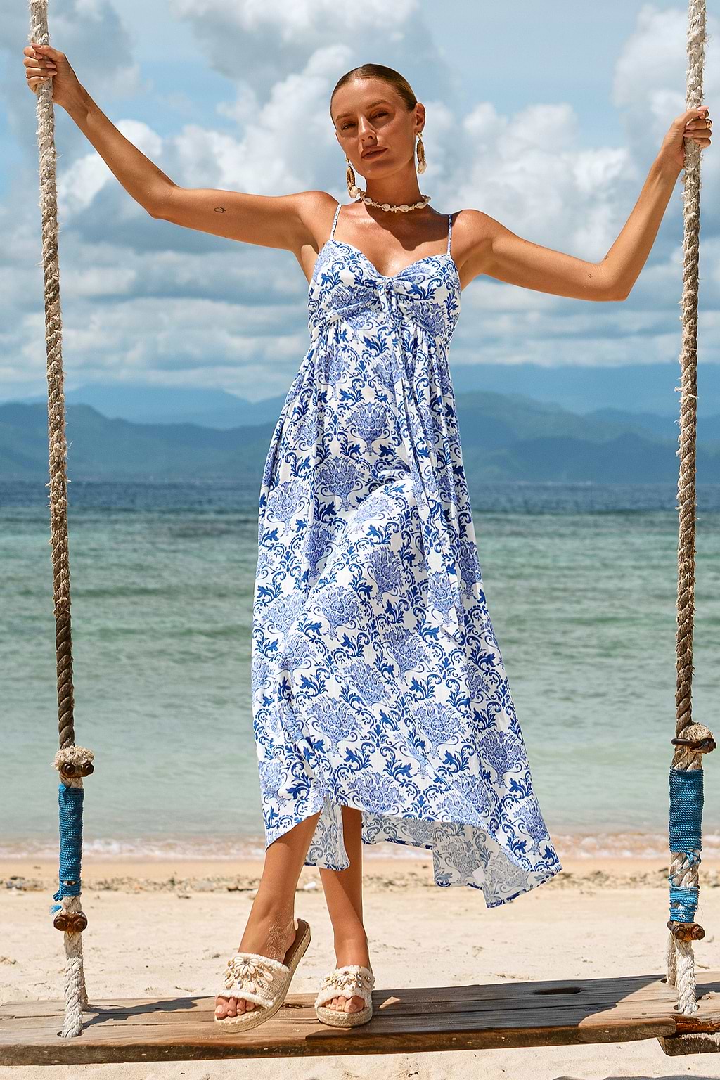 Incandescent Ornate Midi Dress