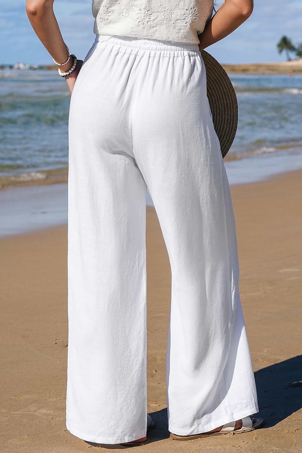 Pantaloni bianchi x JJD Mediterranean Muse