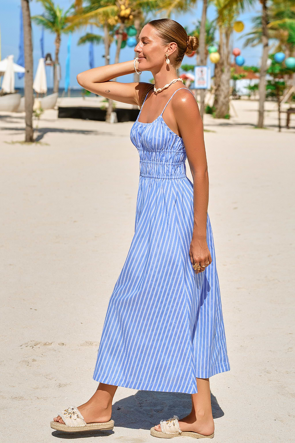 Pursuit Striped Maxi Dress