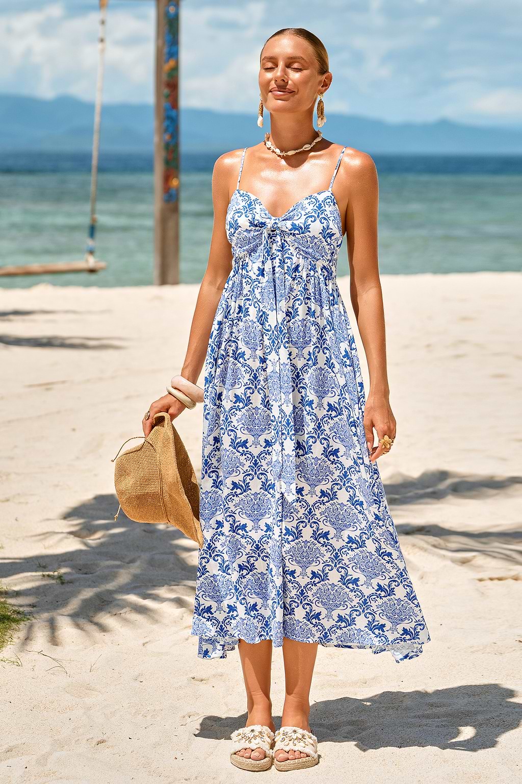 Incandescent Ornate Midi Dress