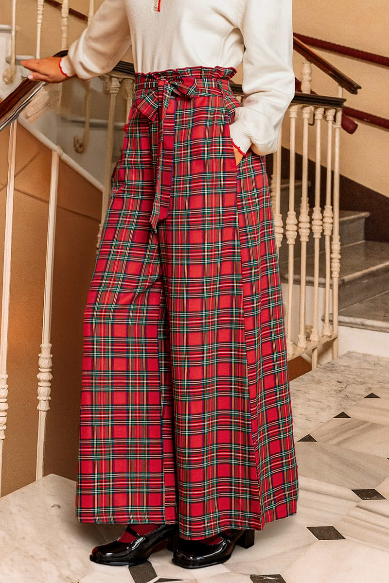 Booked & Busy Plaid Pants