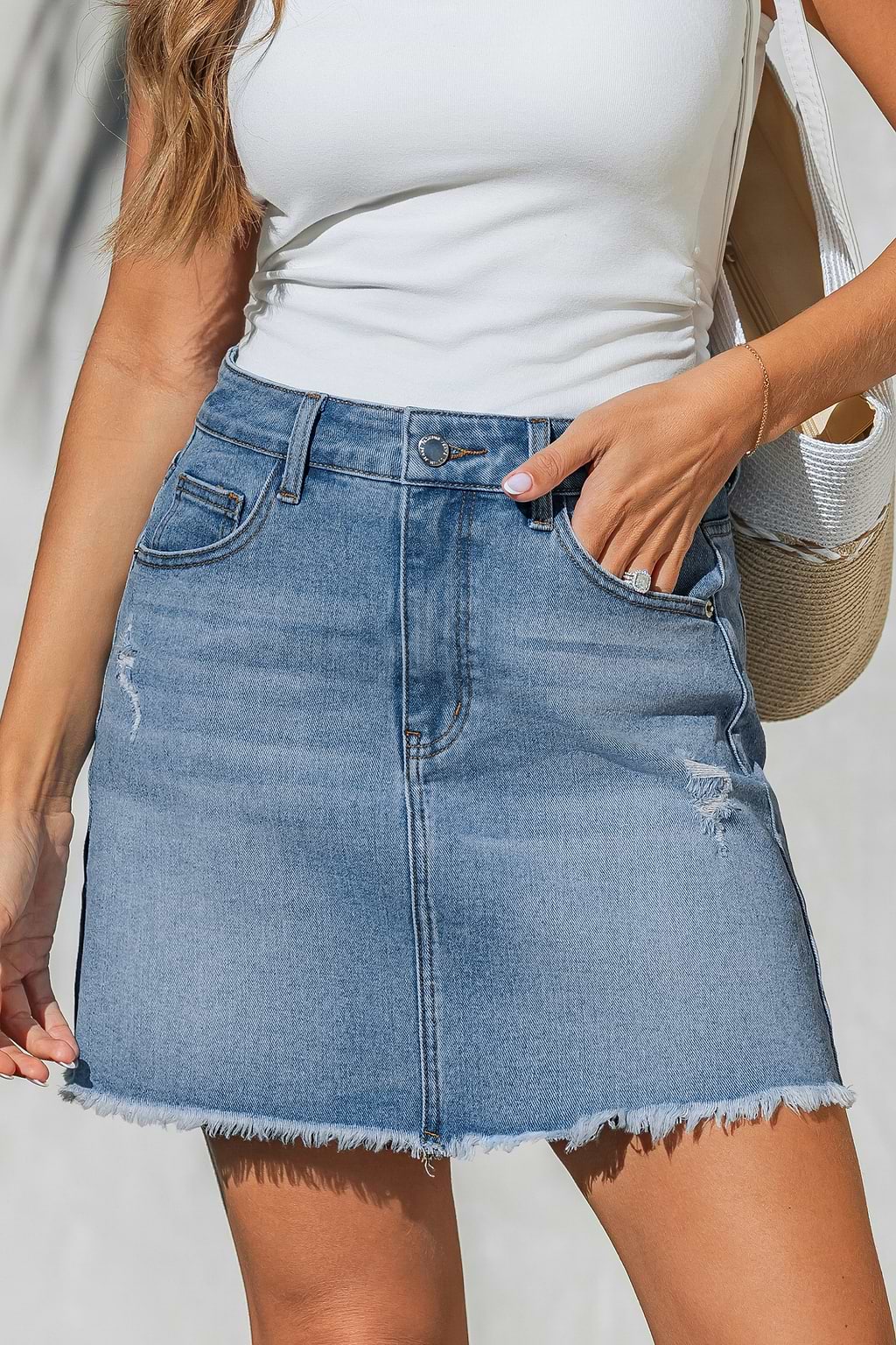 Jupe courte en denim