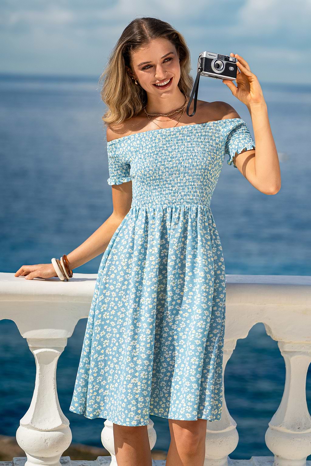Abito midi floreale Mint Fever