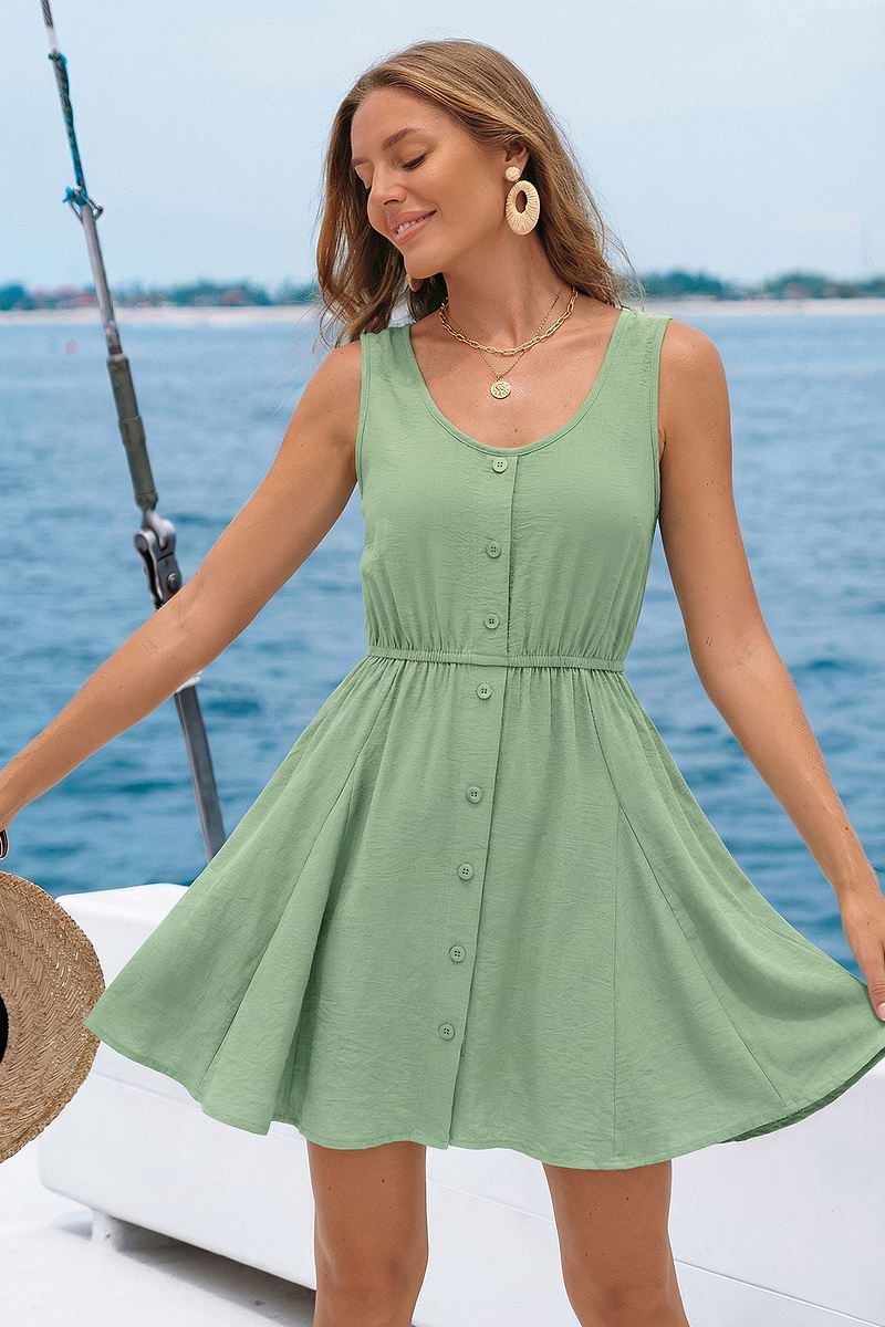 Seal It With a Kiss Green Mini Dress