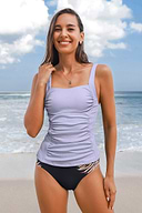 Got a Tan Tropical Tankini Set