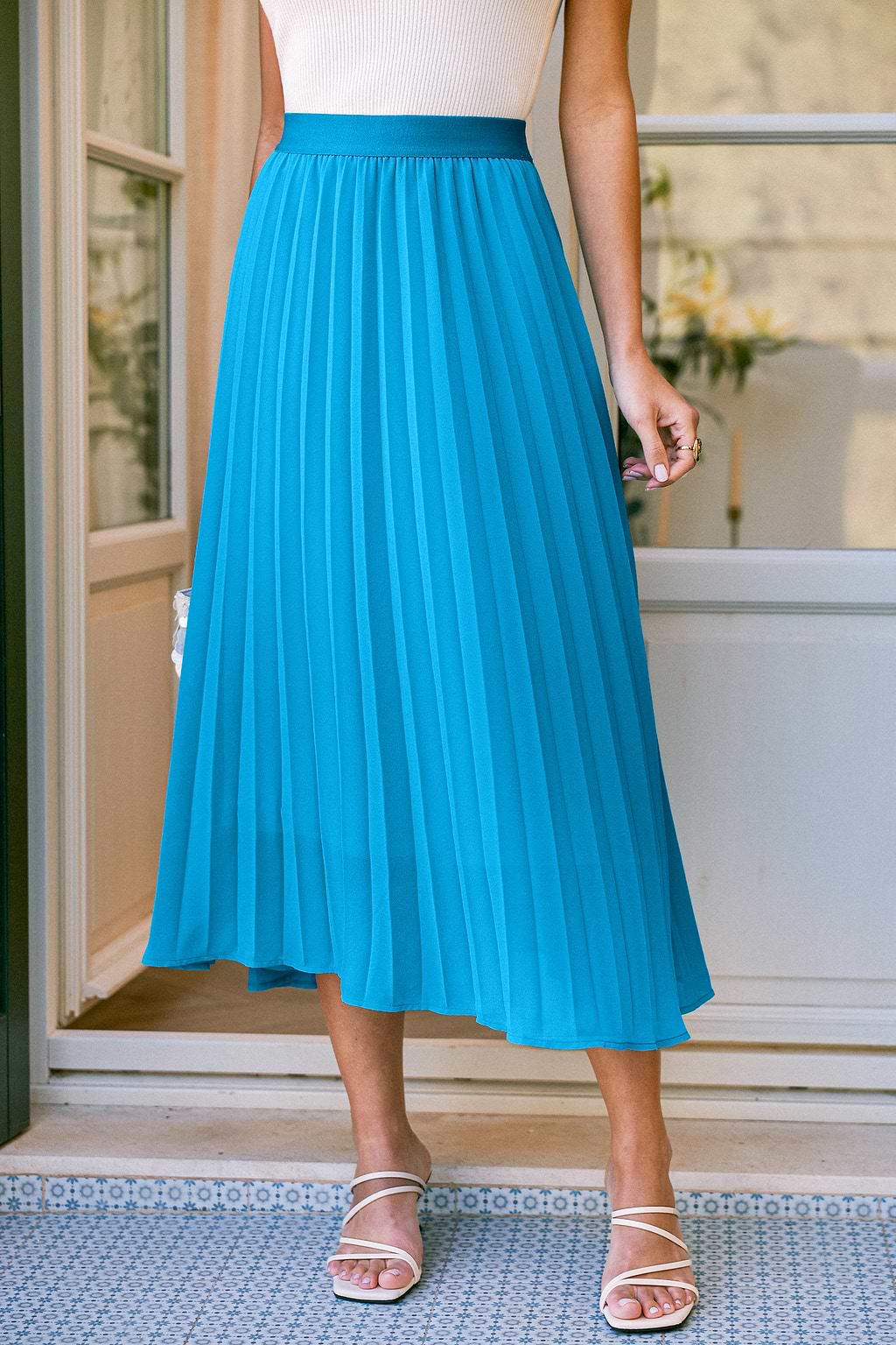 Gonna midi blu parigina