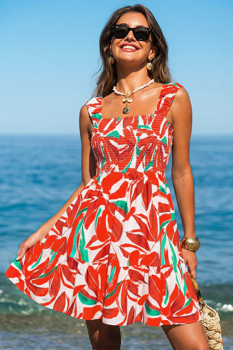 Fruity Fizz Tropical Mini Dress