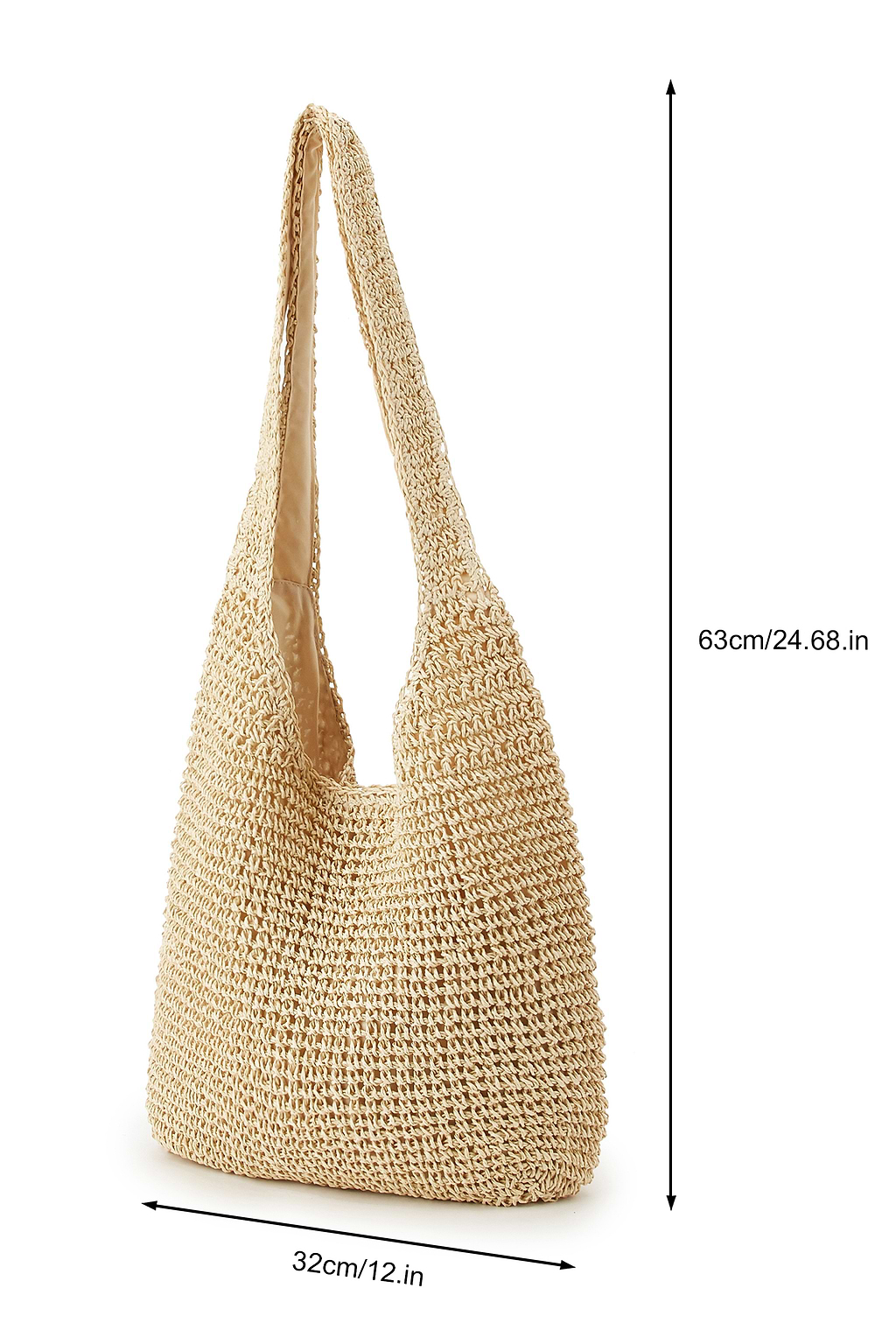 Side to Side Straw Bag