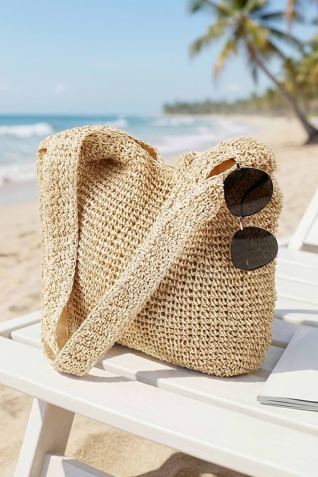 Borsa di paglia laterale