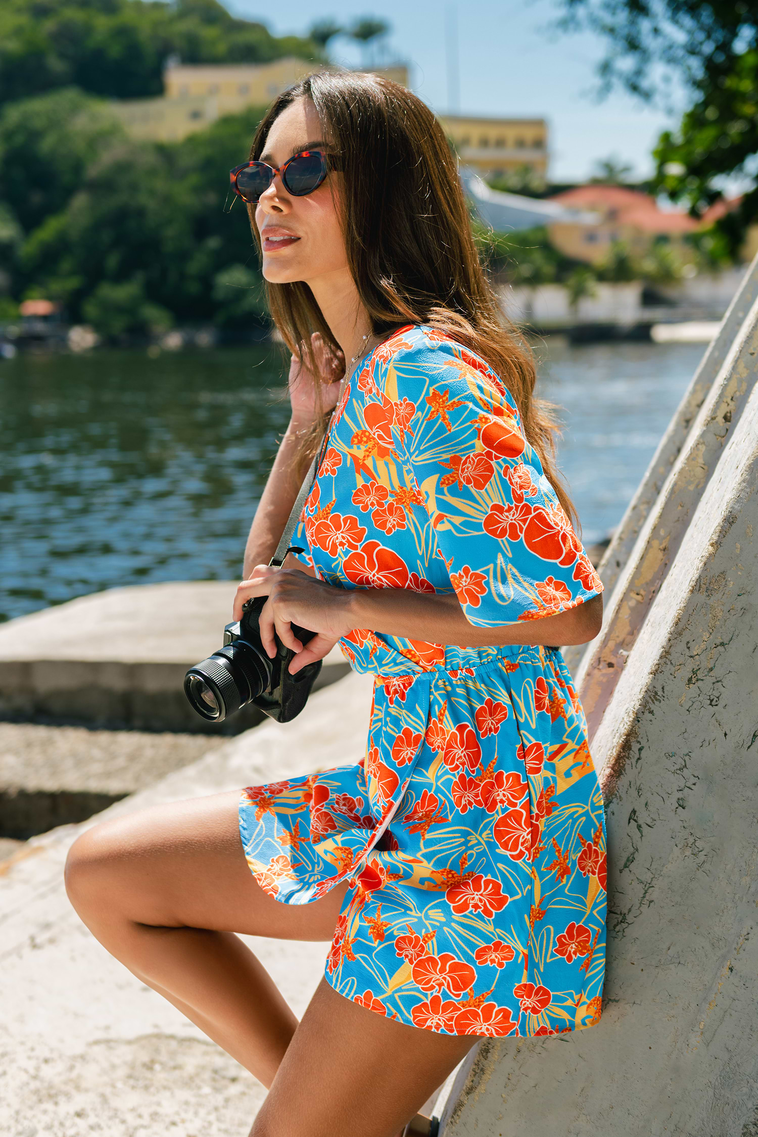 Island Culture Floral Romper