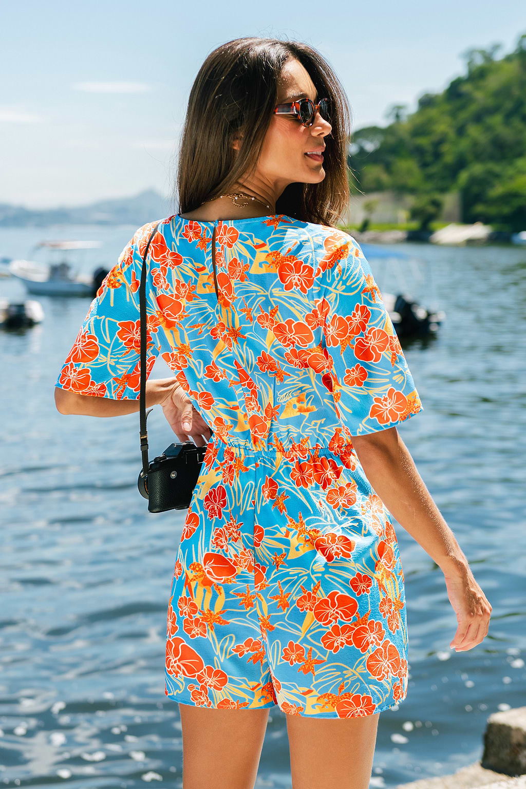 Island Culture Floral Playsuit