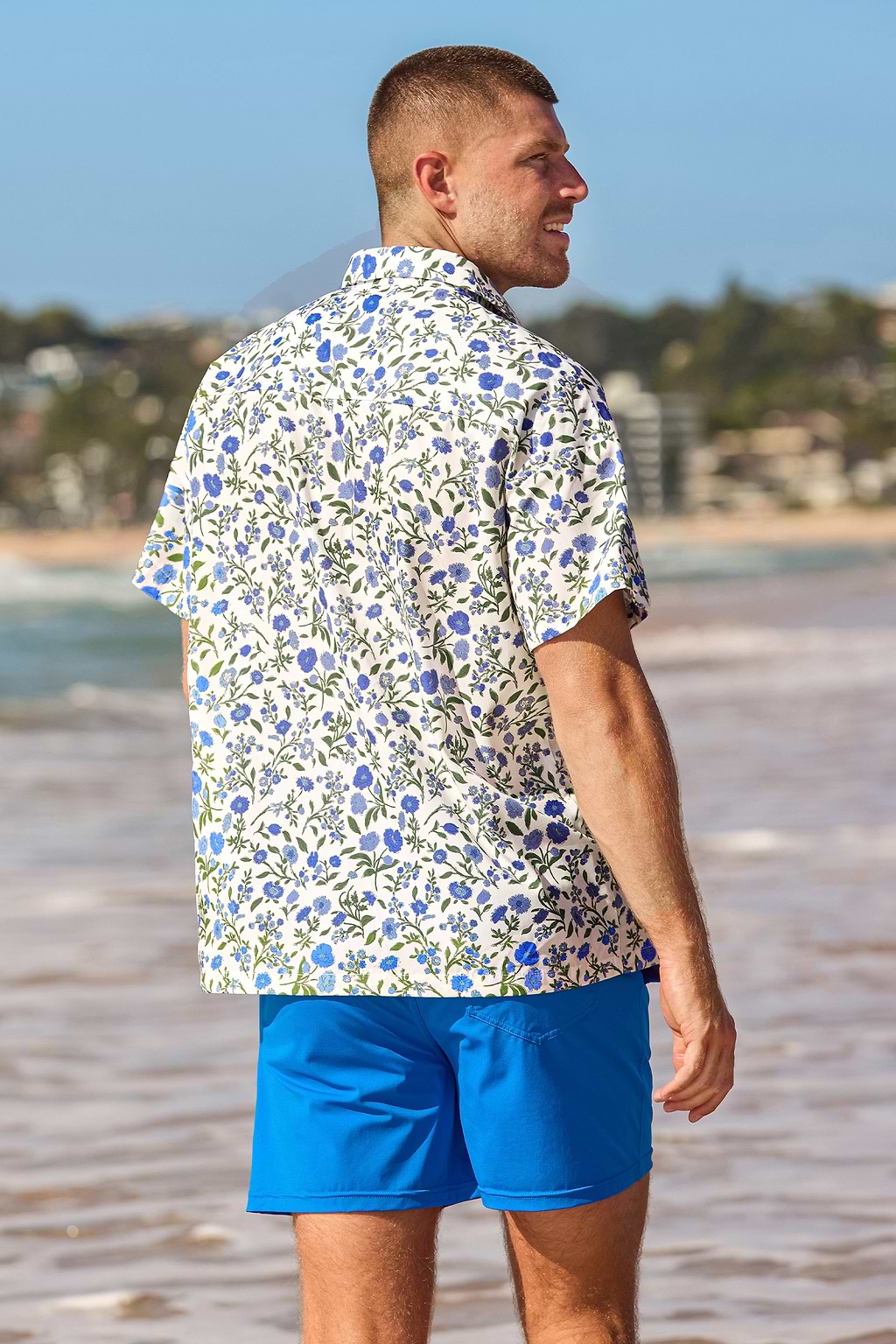 x JJD Camicia floreale con campi di lavanda