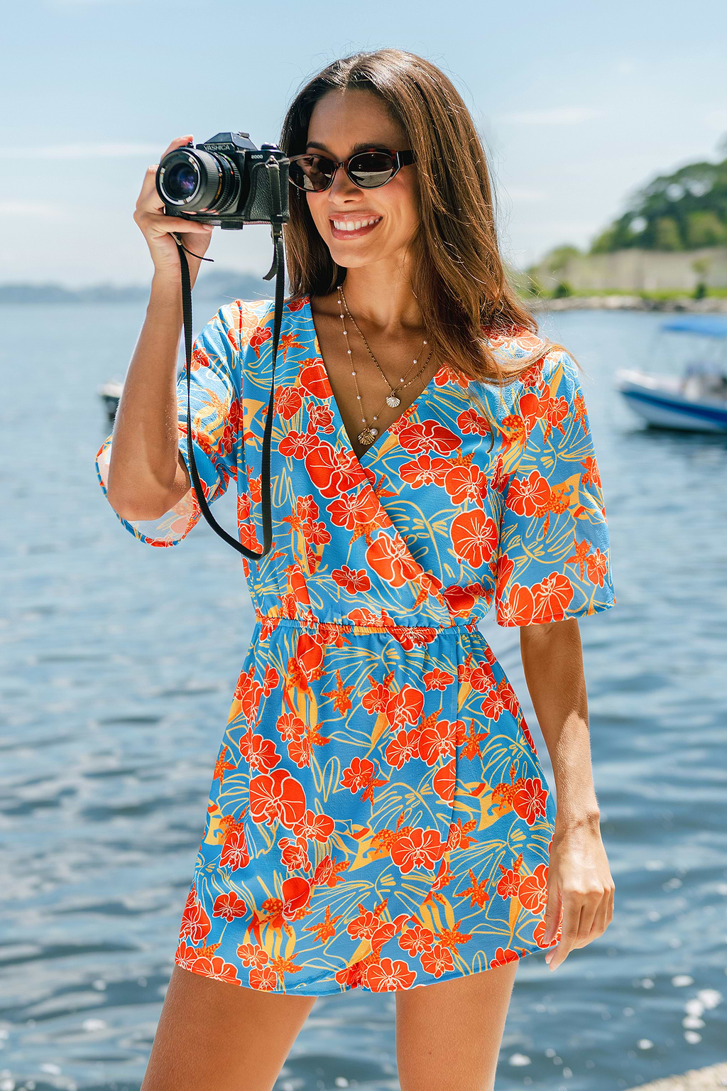 Combishort floral col surplis