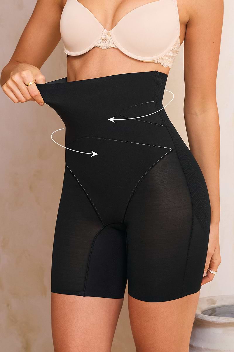 Schwarze Hüfthebende Shapewear-Hose