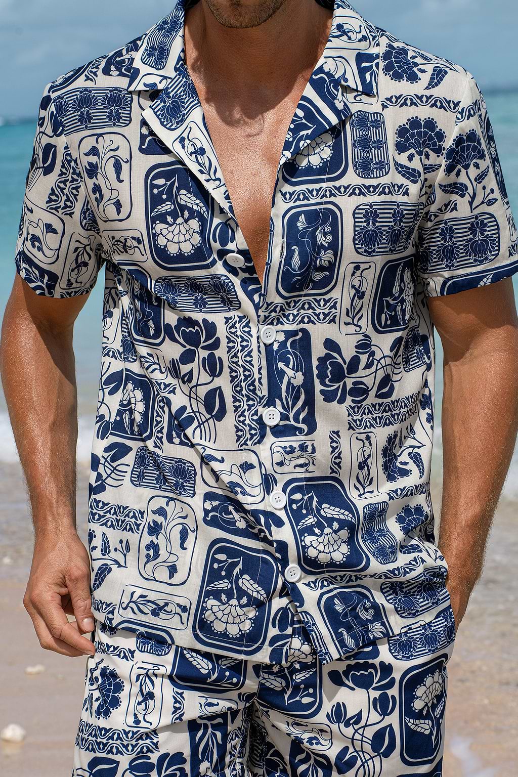 Coastal Terrain Floral Shirt
