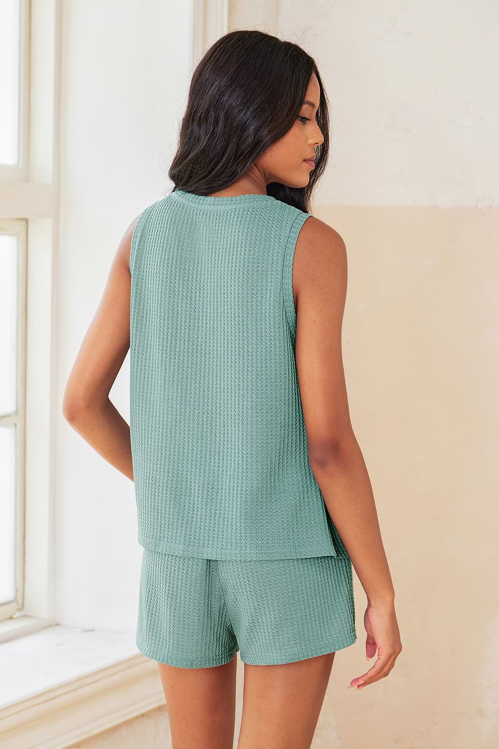 Ensemble de pyjama vert sans manches