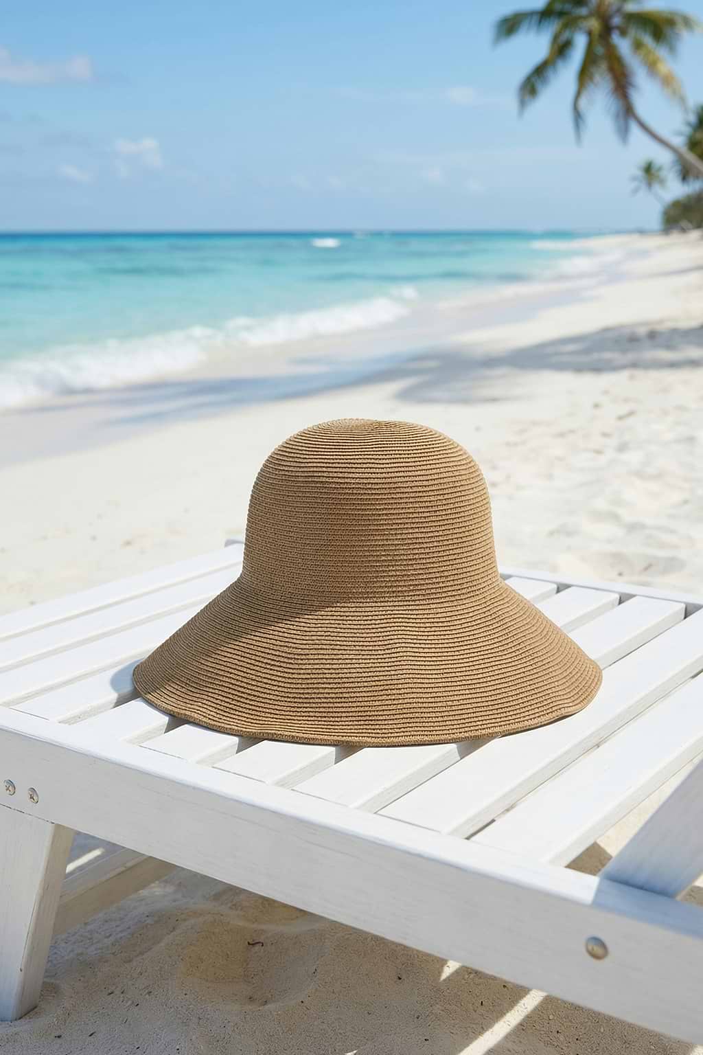 Khaki Sonnenhut aus Stroh
