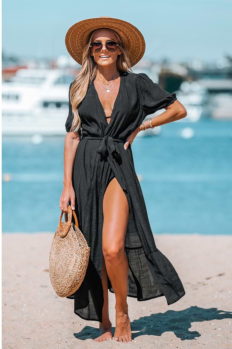 Open-Front Cover-Up Duster Kimono