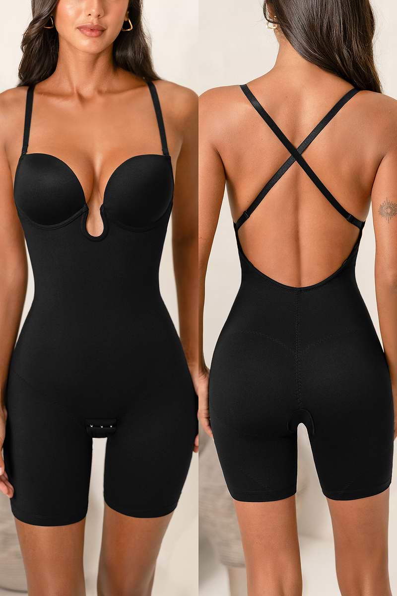 In My Favor Black Shapewear Bodysuit