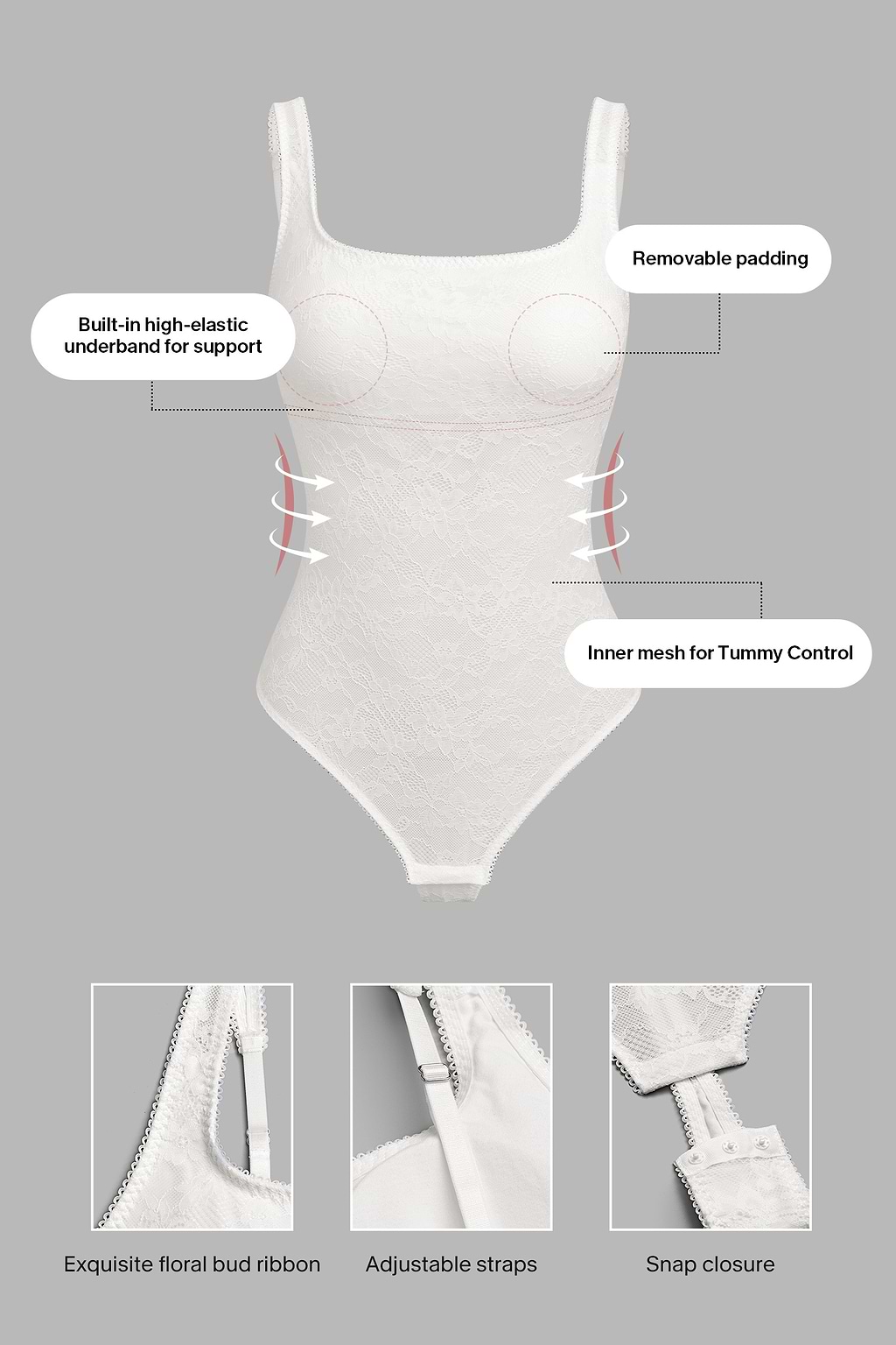 Backup Plan White Bodysuit