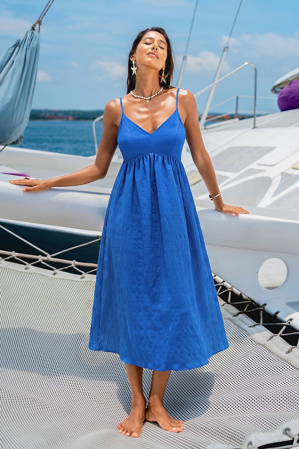 Core Memory Blue Maxi Dress