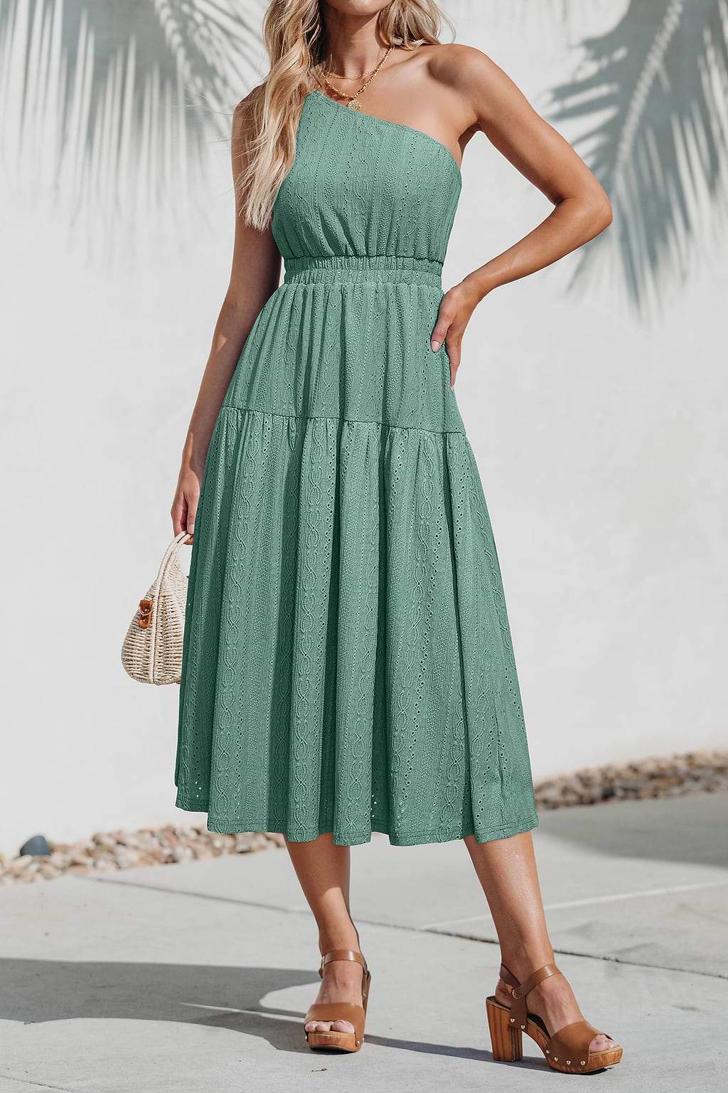 Vestido midi verde Simmer