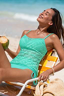 Digital Green Tankini Set