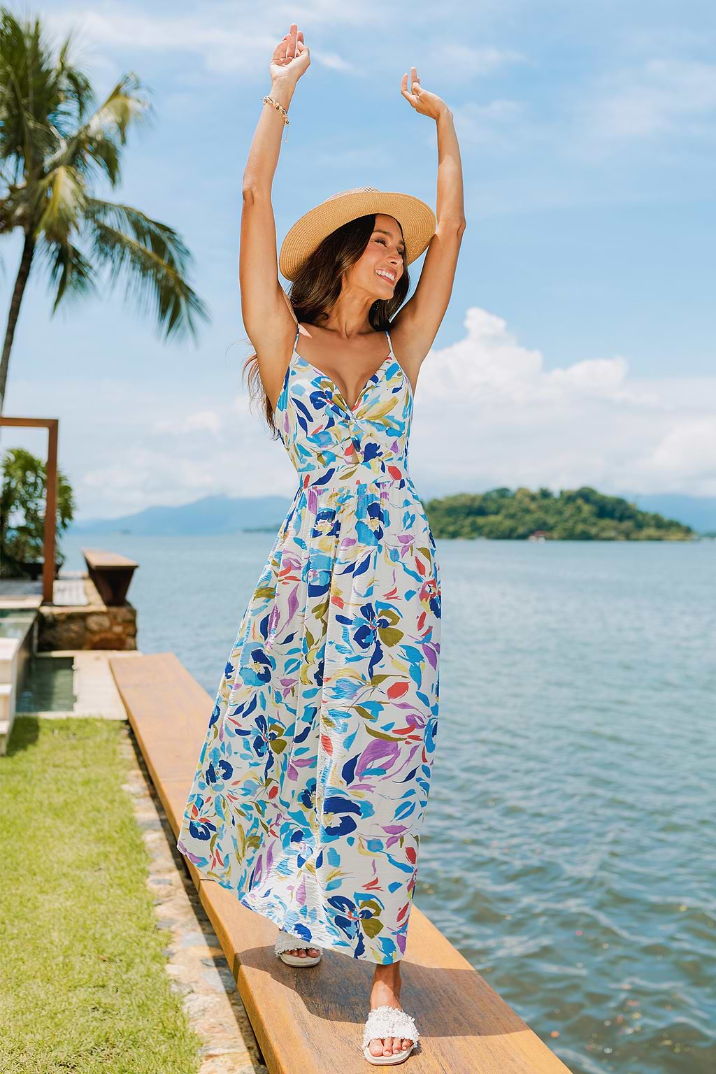 Tropical Punch Floral Maxi Dress