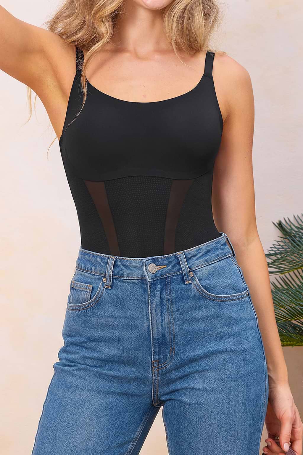 Another Level Black Shapewear Bodysuit