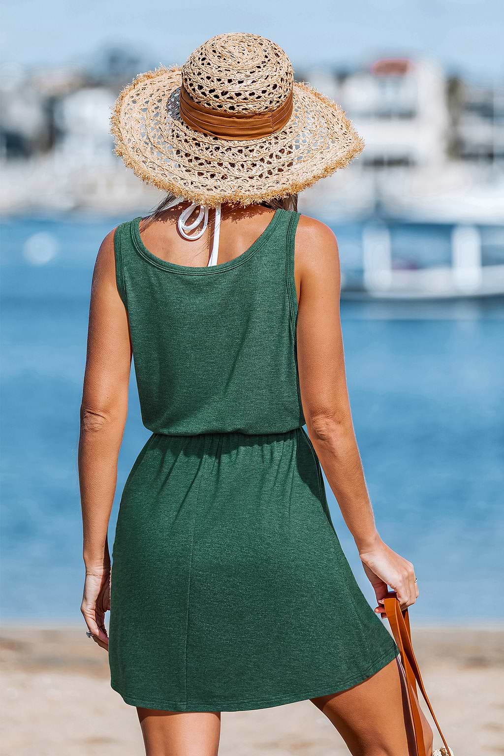 Free Time Green Mini Dress