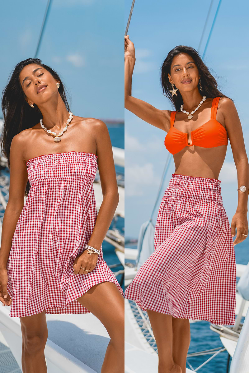 Picnic Bound Gingham Mini Dress