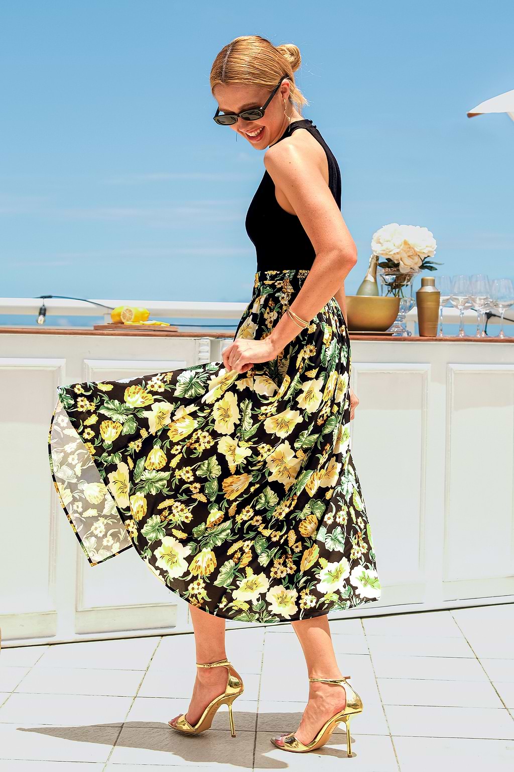 Rising Starlet Maxi-jurk met bloemenprint
