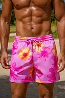 Szorty kąpielowe w kwiaty „Wzdłuż jazdy”