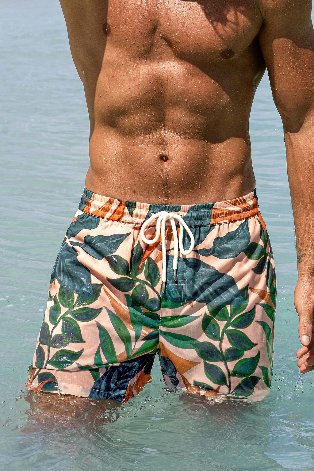 Pantaloncini da surf tropicali Bird of Paradise