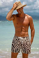 Safari Vacation Zebra Board Shorts