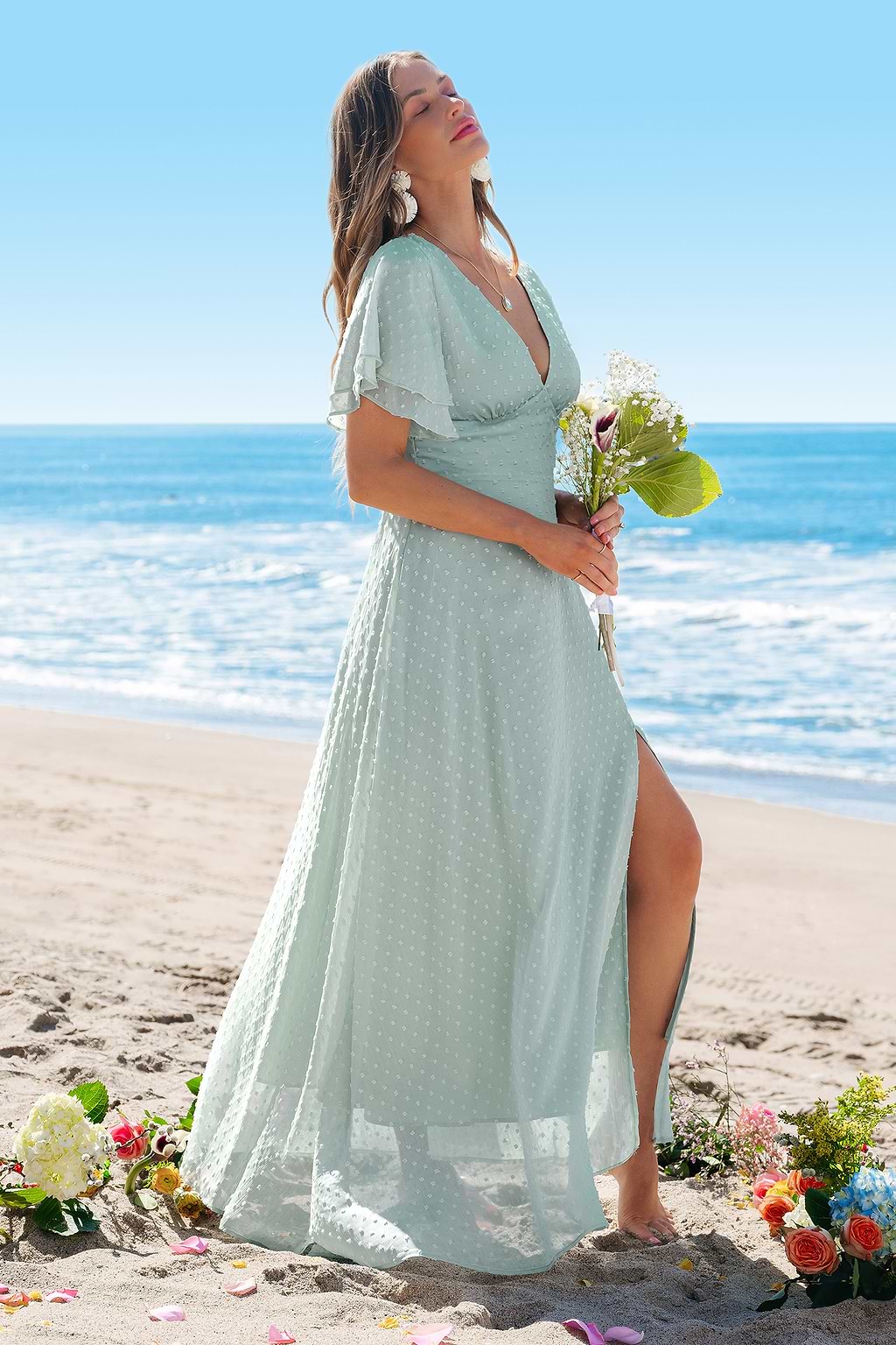Misty Sage Green Maxi Dress