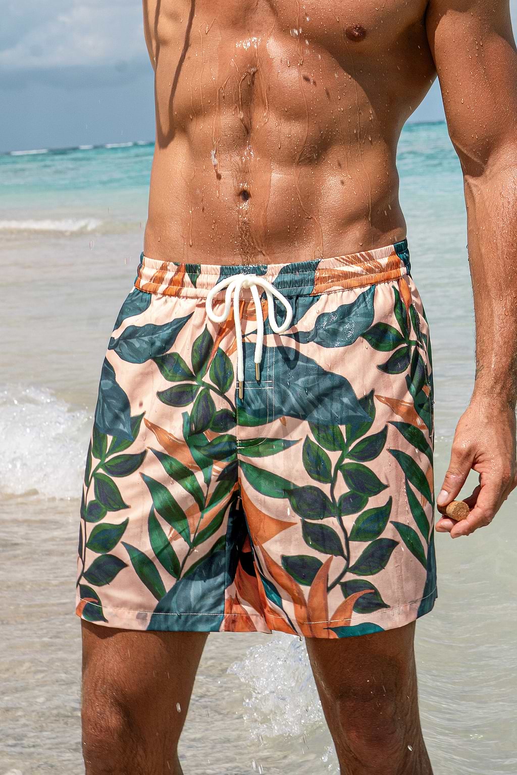 Pantaloncini da surf tropicali Bird of Paradise