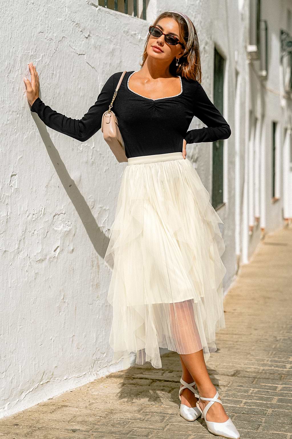Street Chic Cream Maxi Skirt