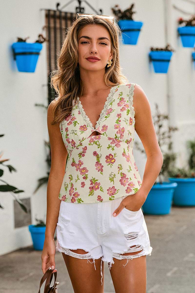 Made You Look Floral Top