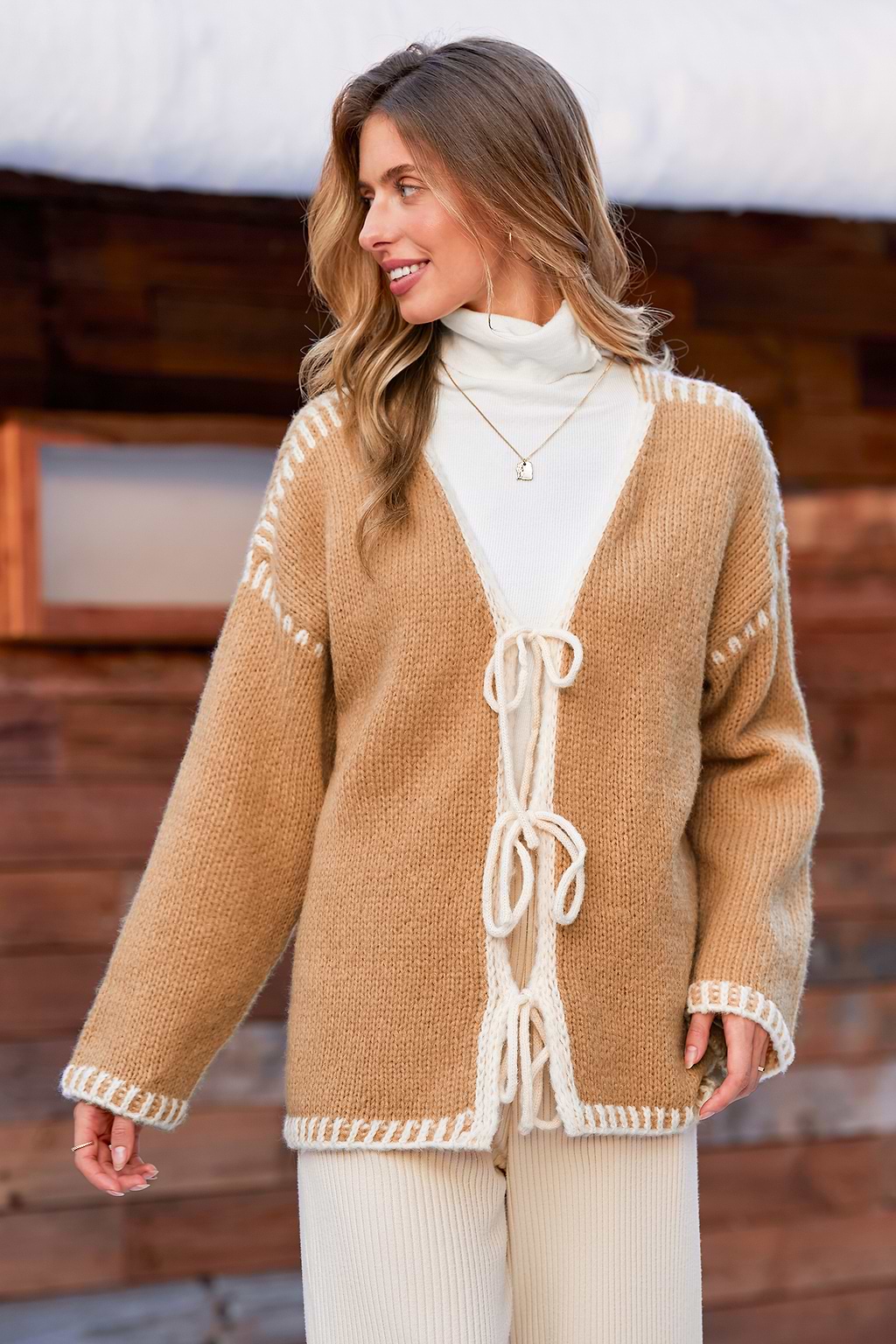 Cardigan arancione Wrap It Up