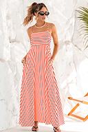 Subtle Lines Striped Maxi Dress