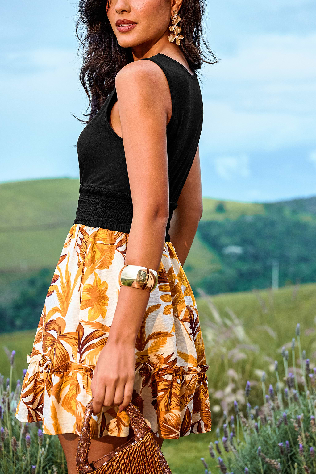 Fading Light Tropical Mini Dress