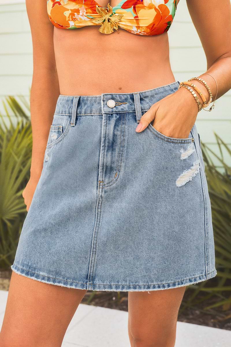 Orange Avenue Denim Mini Skirt
