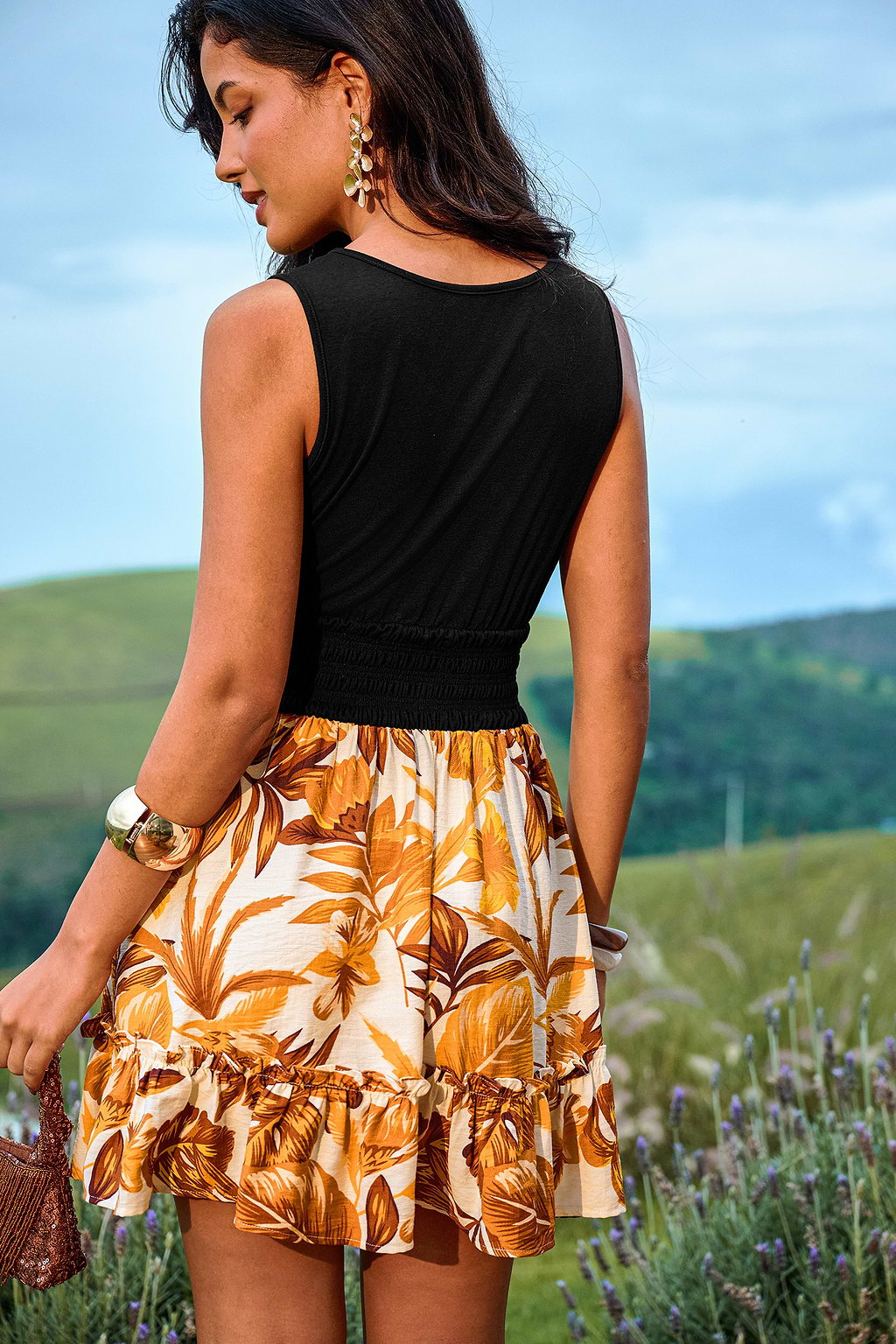 Fading Light Tropical Mini Dress