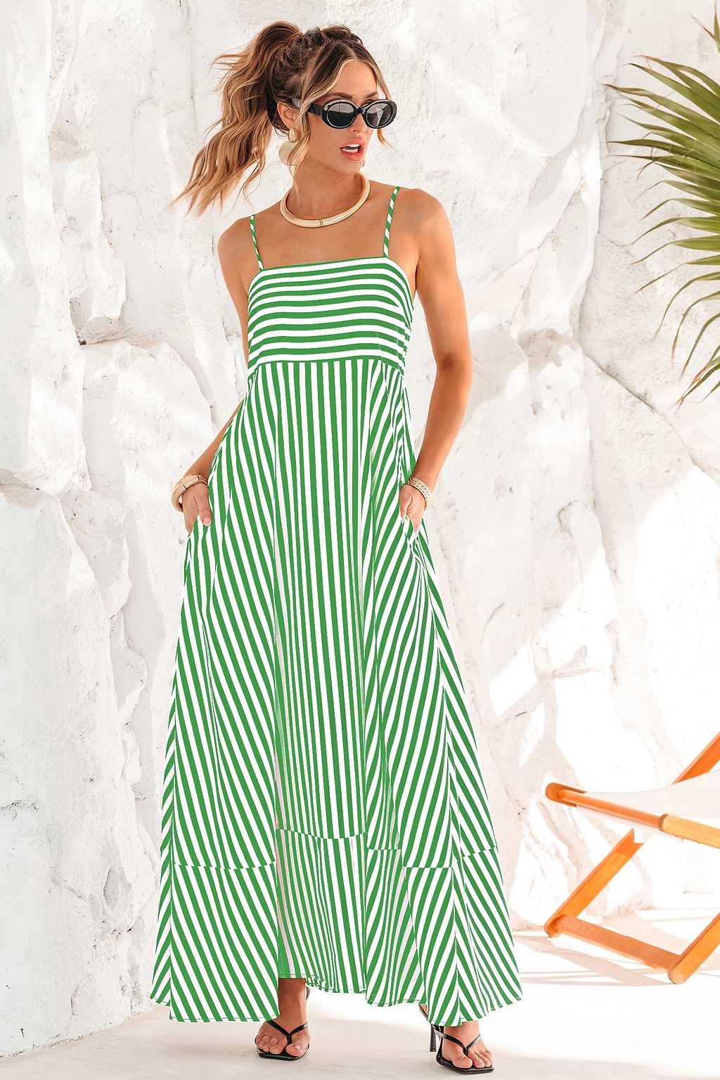 Subtle Lines Striped Maxi Dress