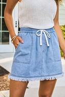 At the Dock Blue Mini Skirt