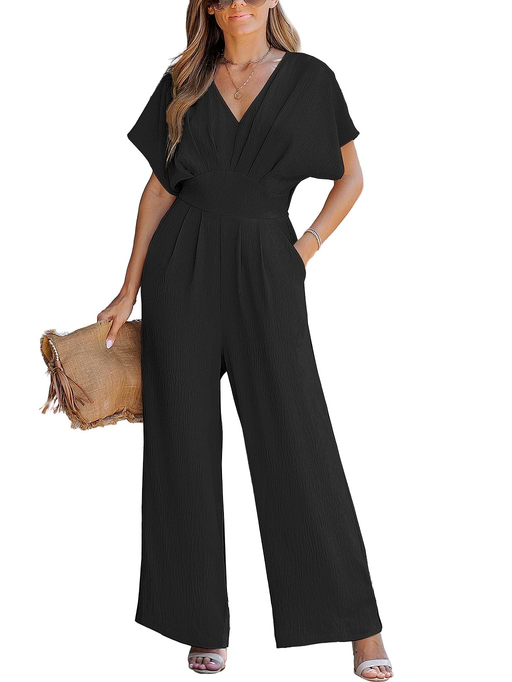 Structured Edge Black Jumpsuit